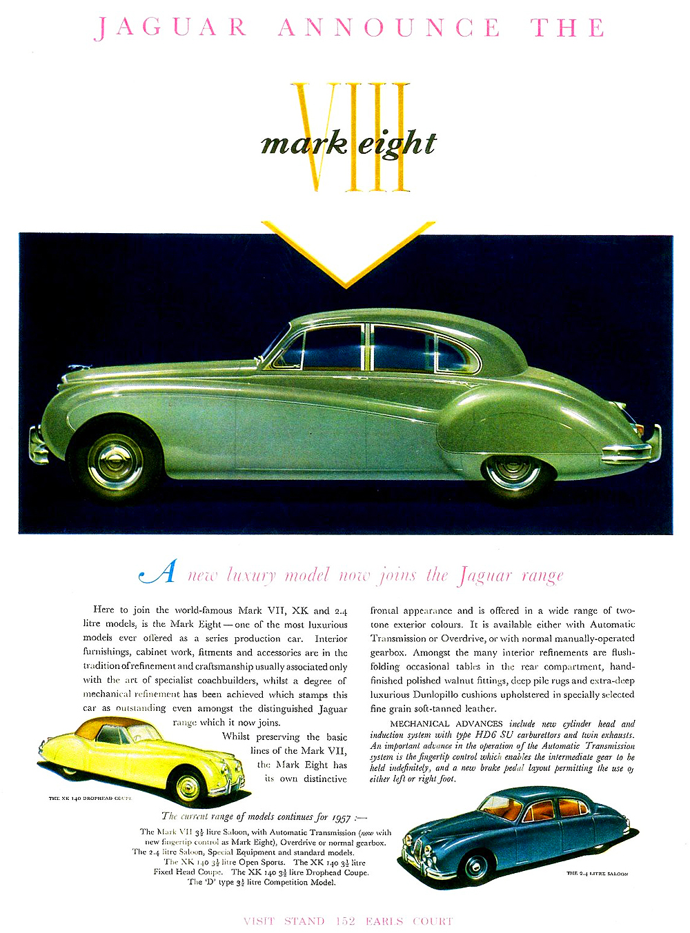 1957 Jaguar Brochure Page 1